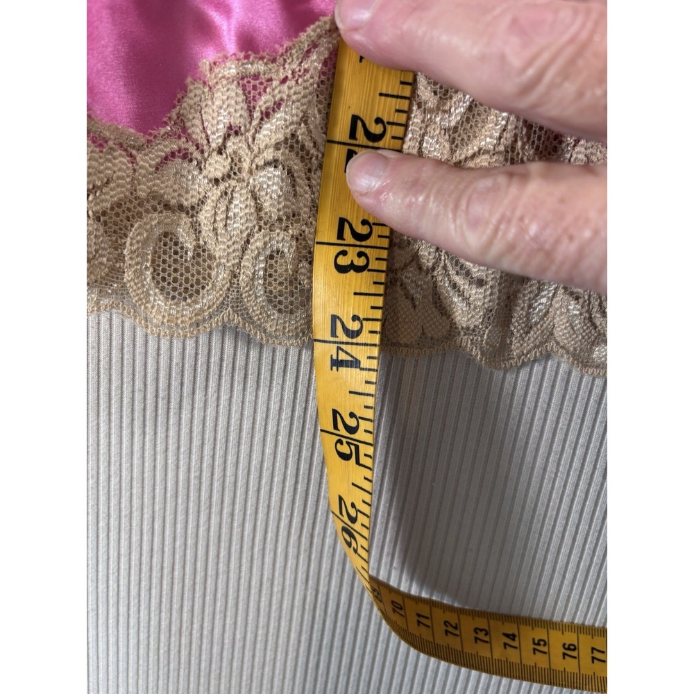 Vtg Deadstock Nygard Collection Pink 100% Silk Lace Cami Wmn's Top NWT Coquette - Picture 9 of 10